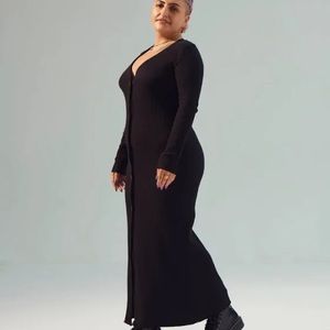 NWT Large Button Down Long Rib Dress